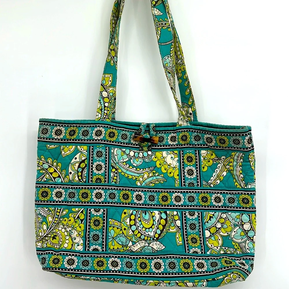 Vera Bradley Peacock Tote Bag Purse Retired - Picture 1 of 11